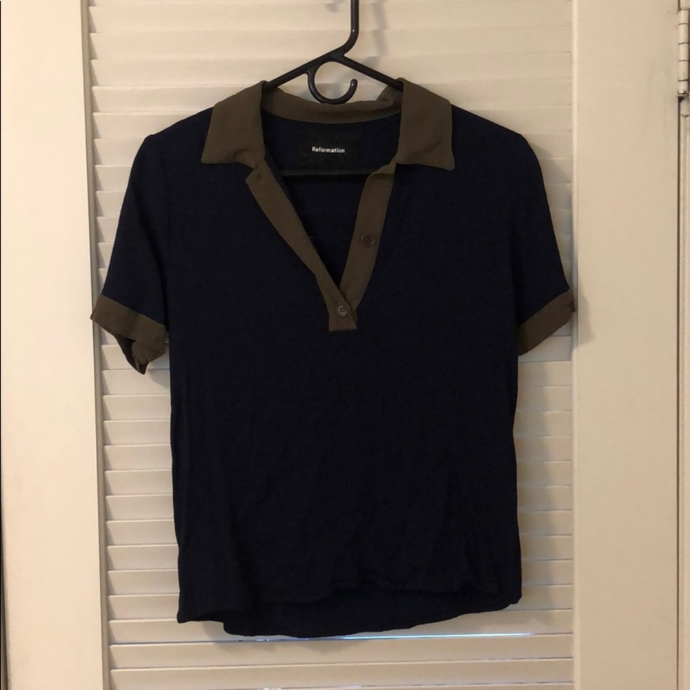 Reformation Silk Polo